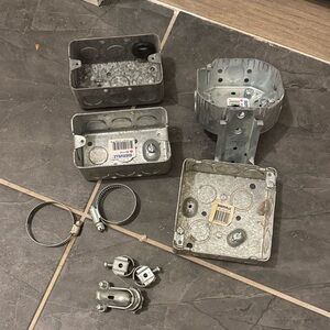 Galvanized Electrical Junction Box Bundle - Silver